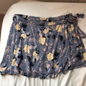 ABOUND Blue Floral Skirt